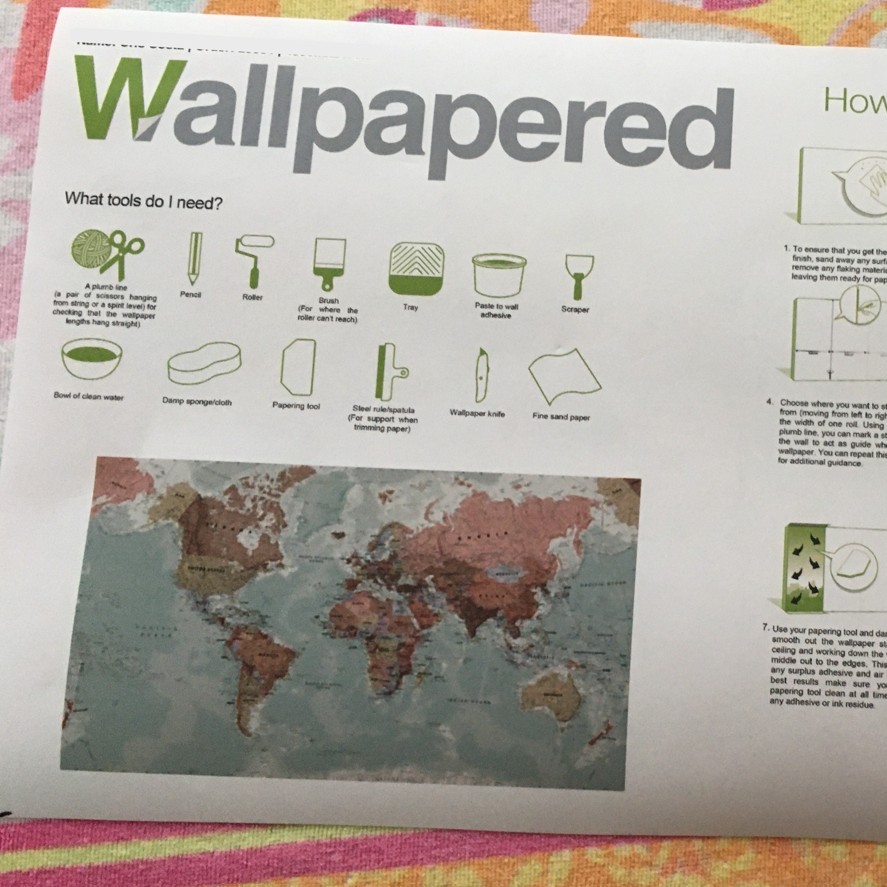Mural Wallpaper Installation Instruction Label