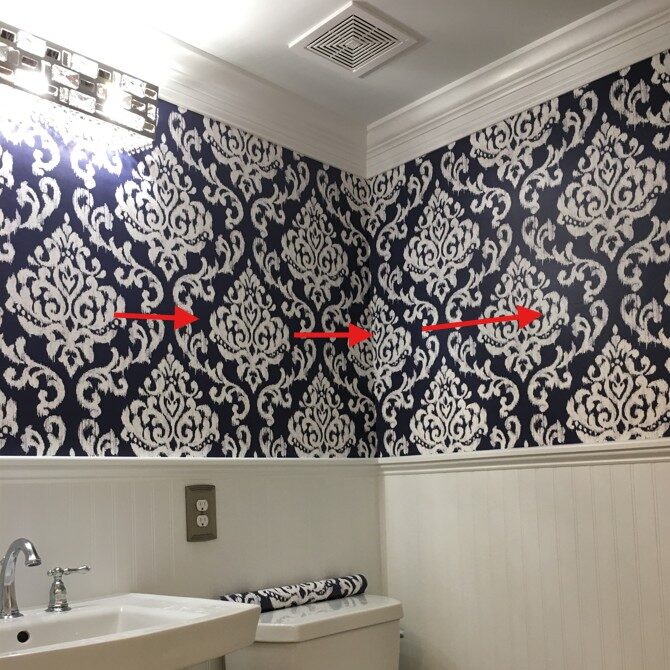 Straight Match Wallpaper Installation